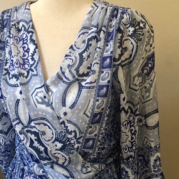 Bikbok boho print chiffon maxi dress - Picture 2 of 8